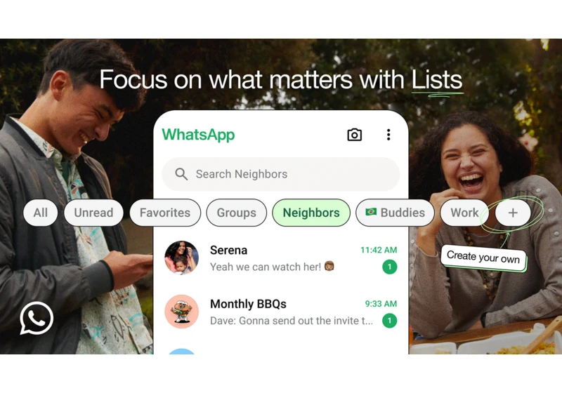 WhatsApp's new Lists feature makes organizing chats easier and more personal
