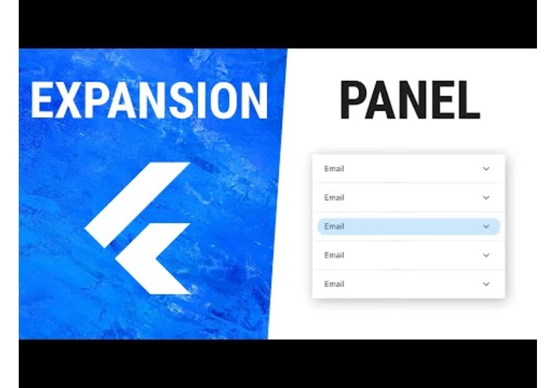 Flutter ExpansionPanel Widget