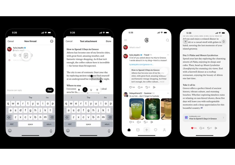 Threads posts now support 'text attachments' up to 10,000 characters