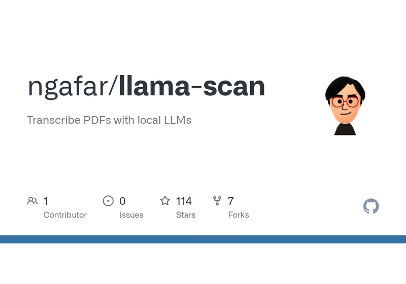 Llama-Scan: Convert PDFs to Text W Local LLMs