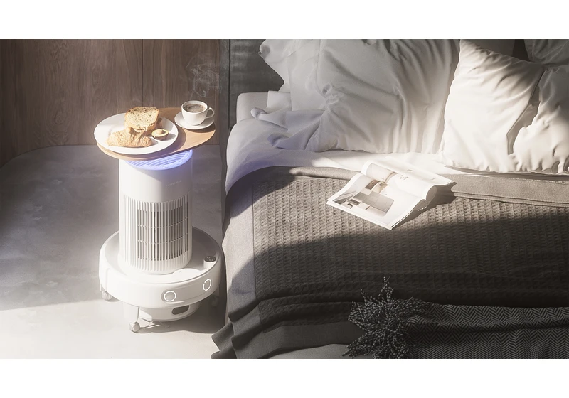 SwitchBot's new robovac has a special hat that turns it into a roving fan, air purifier or security cam