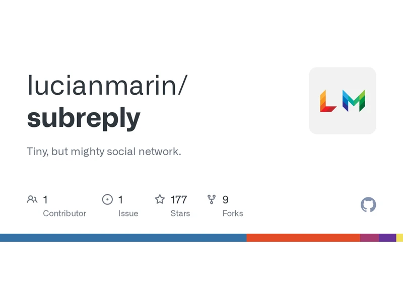 Subreply – an open source text-only social network