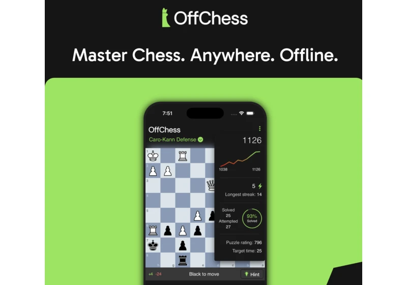 Show HN: OffChess – 100k+ Offline, Ad-Free Chess Puzzles App