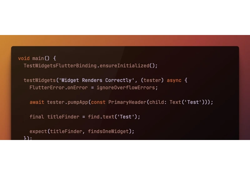 Widget testing: Dealing with Renderflex Overflow Errors