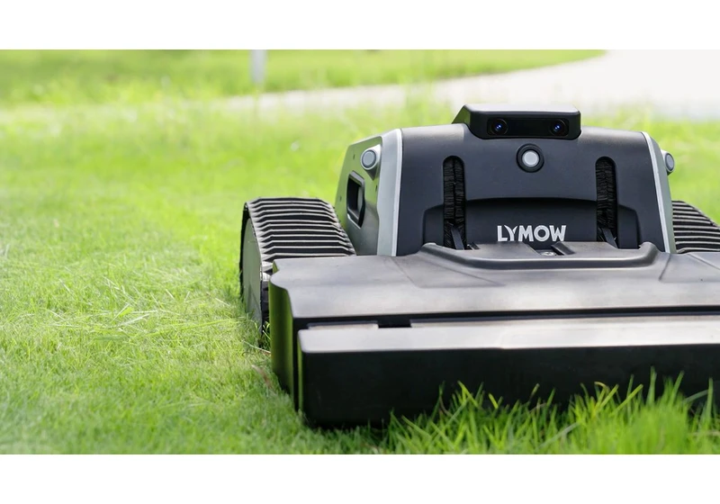  This robot lawn mower promises to traverse awkward lawns with the agility of a mountain goat 