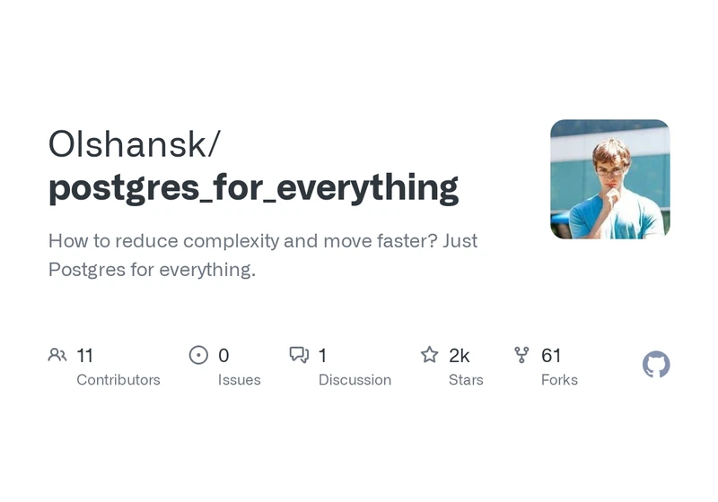 Postgres for everything (e/Postgres)