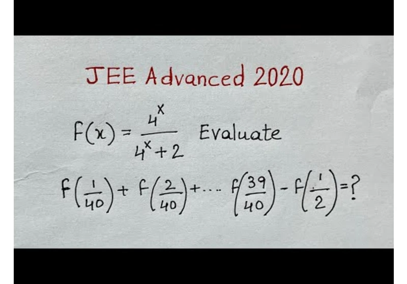 Remember the trick !! JEE Advanced 2020 | Solving Functions