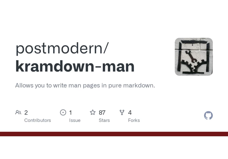 Kramdown-man: A Kramdown convert for converting Markdown files into man pages