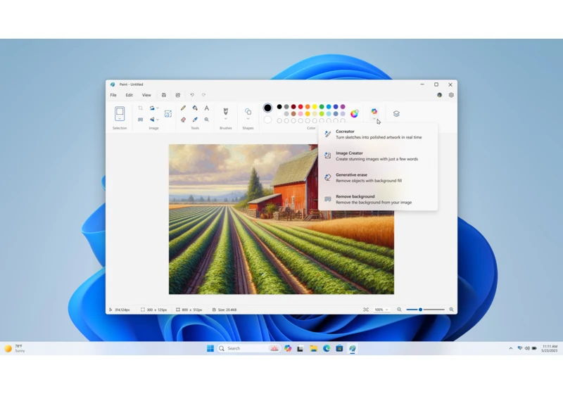Microsoft Paint brushes up on AI