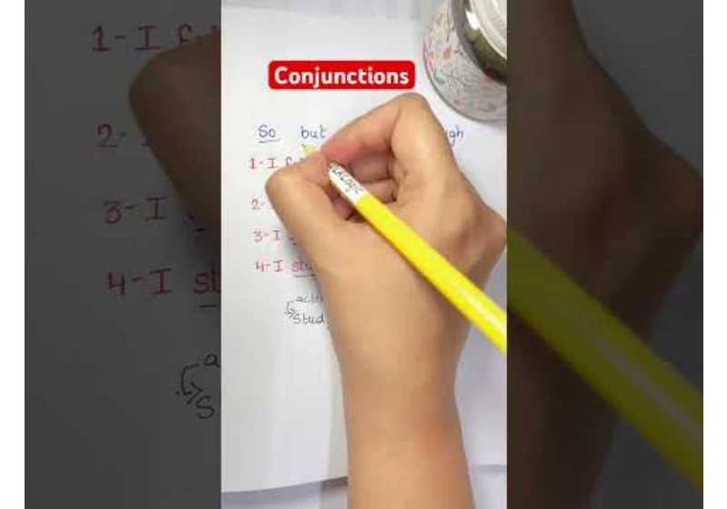 Conjunctions - So, but, because and although - English Grammar