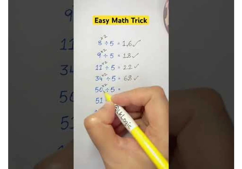 Divide ANY number by 5! (easiest and quickest way)😱 A Simple Trick rarely taught in school