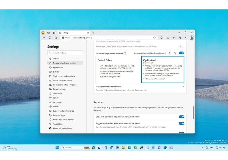  How to increase privacy using built-in VPN on Microsoft Edge 