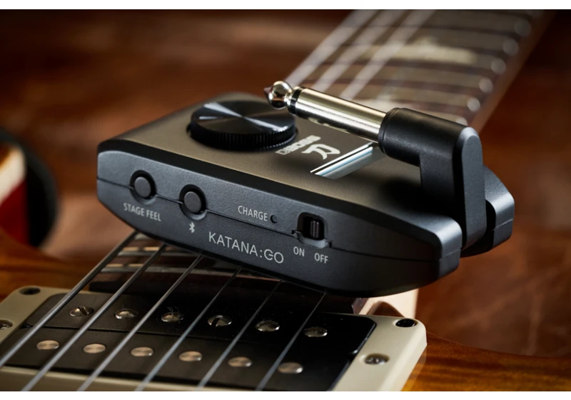 The pocket-sized Boss Katana:Go headphone amp doubles as an audio interface