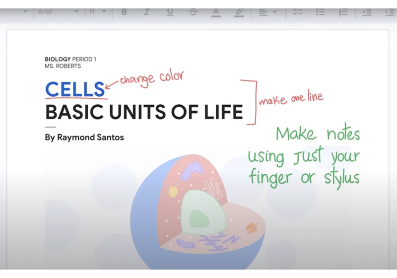 You can now mark up your Google Docs with handwritten notes on Android devices