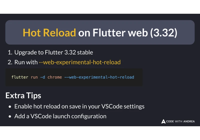 Hot Reload on Flutter web (3.32)