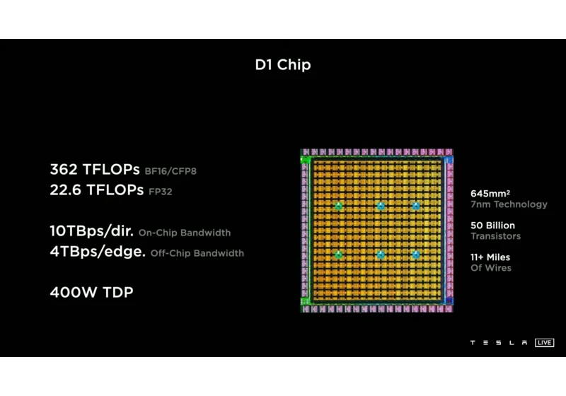  Tesla scraps custom Dojo wafer-level processor initiative, dismantles team — Musk to lean on Nvidia and AMD more 