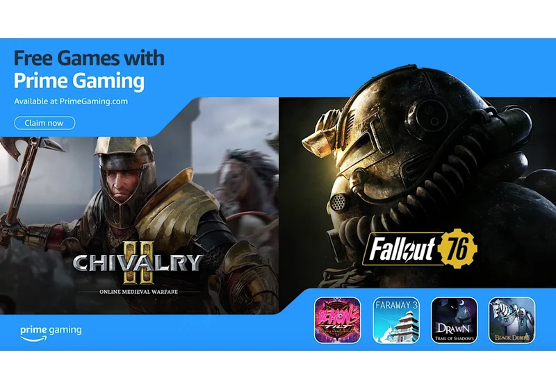 Amazon’s Prime Gaming titles for April include Fallout 76 and Chivalry 2
