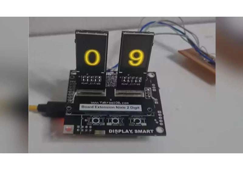Raspberry Pi Pico Powers Nixie LCD Clock