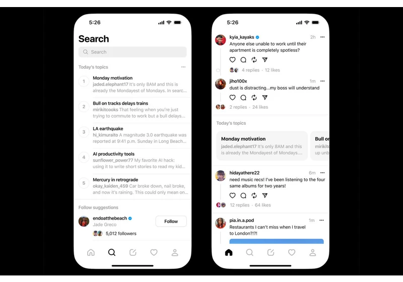 Meta is testing a trending topics feature on Threads
