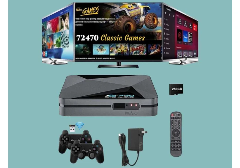 Relive your childhood memories with this retro-inspired gaming and streaming console, now less than $90