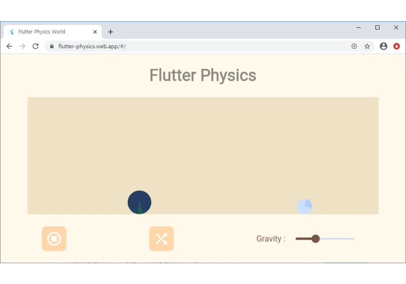 [Flutter] Using a simple 2D physical engine on the Flutter