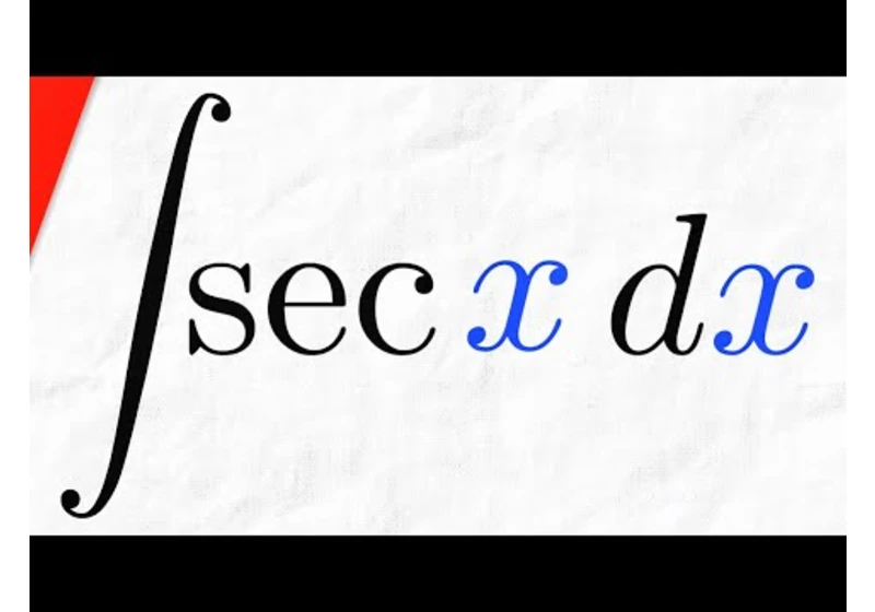 Integral of secx | Calculus 1