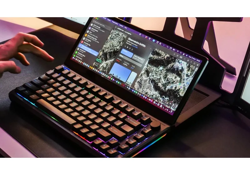  This mechanical keyboard thinks it’s a laptop — it even has a 13-inch touchscreen 