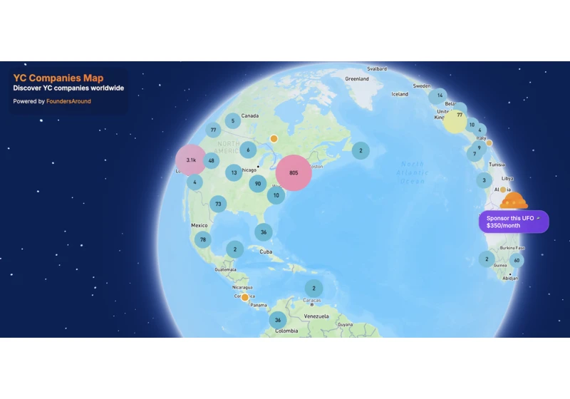 Show HN: A Map of All YC Companies (5,300 Startups by Batch and Location)