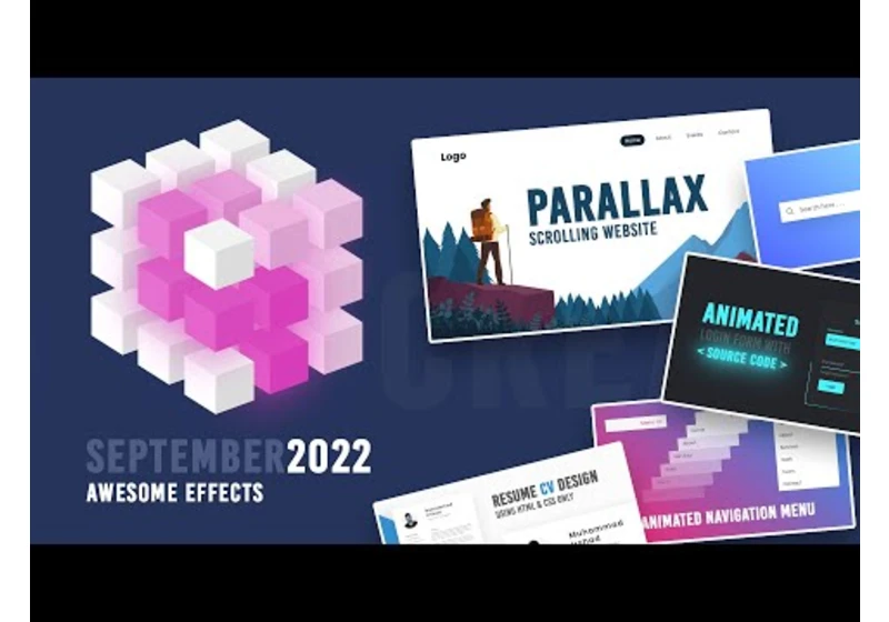 Awesome CSS & Javascript Effects | September 2022