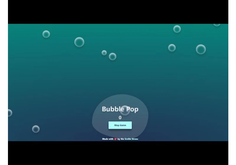 Svelte Summit - Svelte Sirens Bubble Popping Tutorial