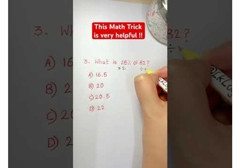 This math trick is very helpful!! Percentage Hack