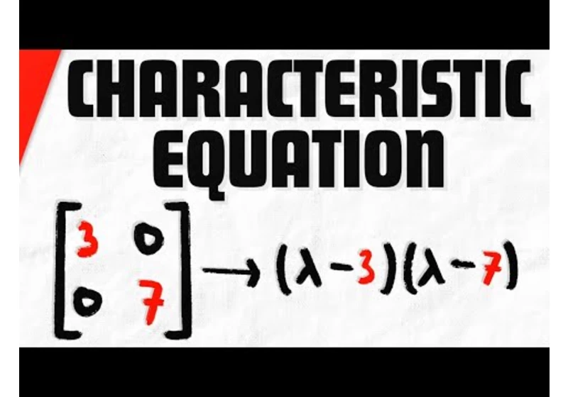 Find Characteristic Equation of 2x2 Matrix | Linear Algebra Exercises