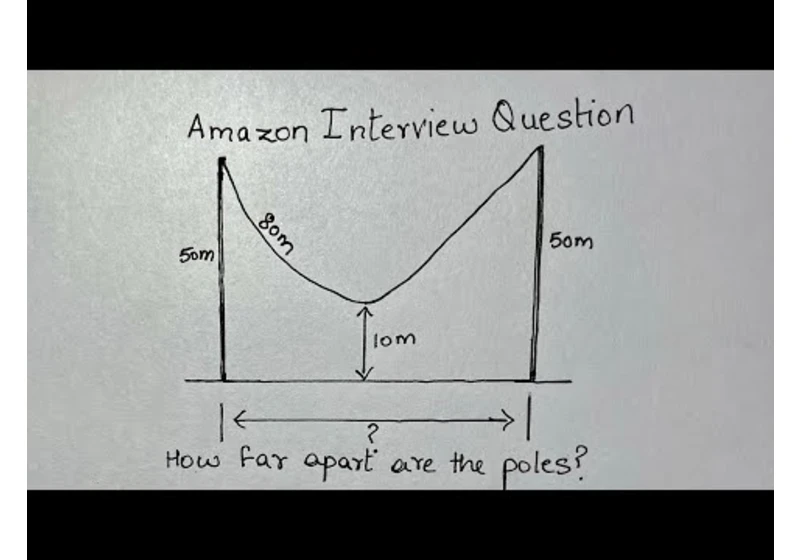 Amazon Interview Question | Hanging Cable Problem | Can you solve it?