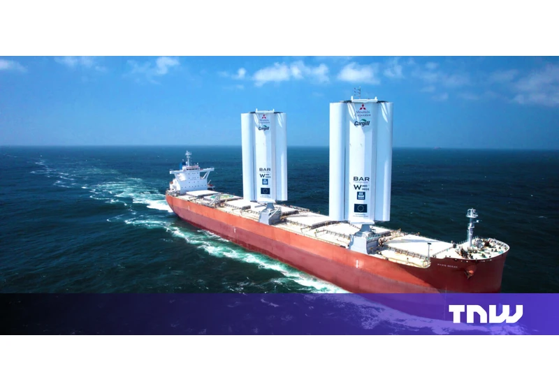 Cargo ship retrofitted with ‘WindWings’ charters course for greener voyages