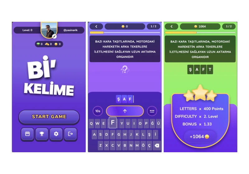 Bi Kelime (A Word): A Trivia-Word Guessing Game built with Flutter.