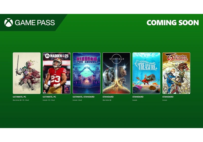 Xbox Game Pass is getting Obsidian's Avowed, another EA sports game, and more