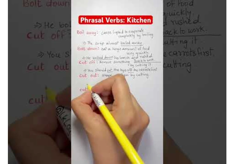 Phrasal Verbs : Kitchen