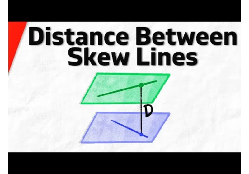 Shortest Distance Between Two Skew Lines | Calculus 3