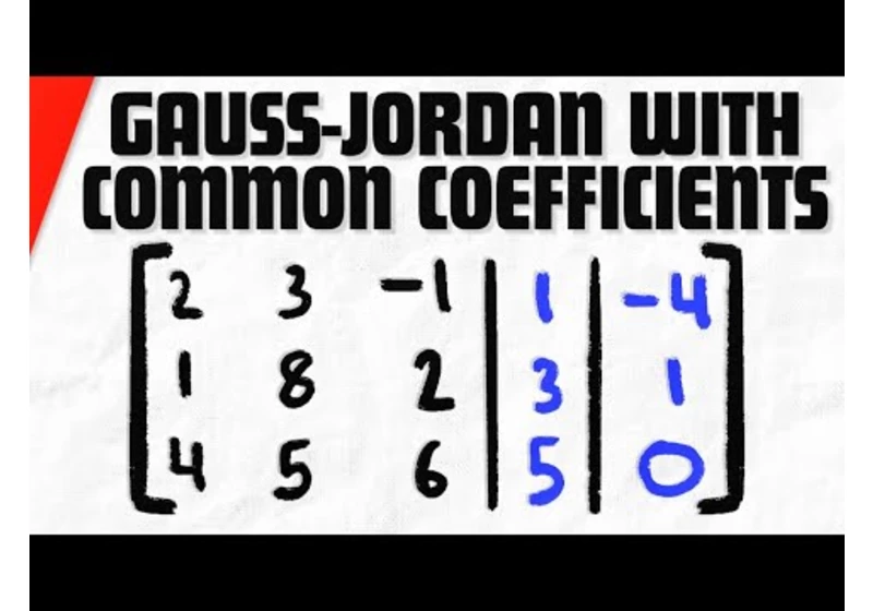 Solve Two Systems with Common Coefficient Matrix (Gauss-Jordan) | Linear Algebra