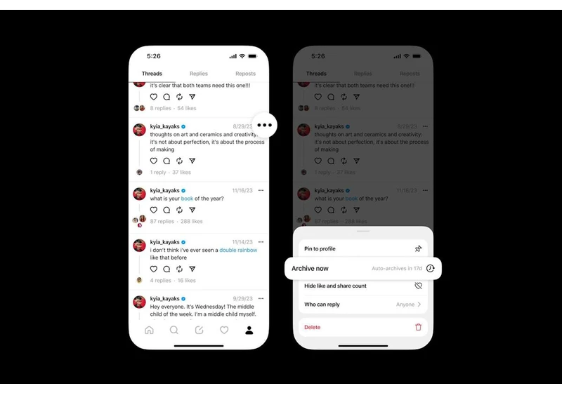 Threads is testing automatic archiving for posts