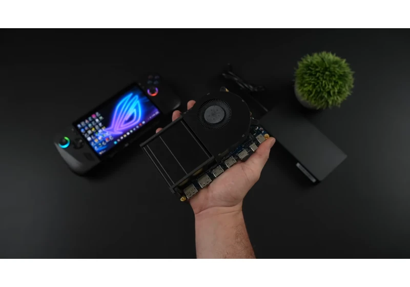  RTX 5060 eGPU hooks handheld PCs up with Blackwell — prototype unit fits desktop-class power into the palm of a hand 