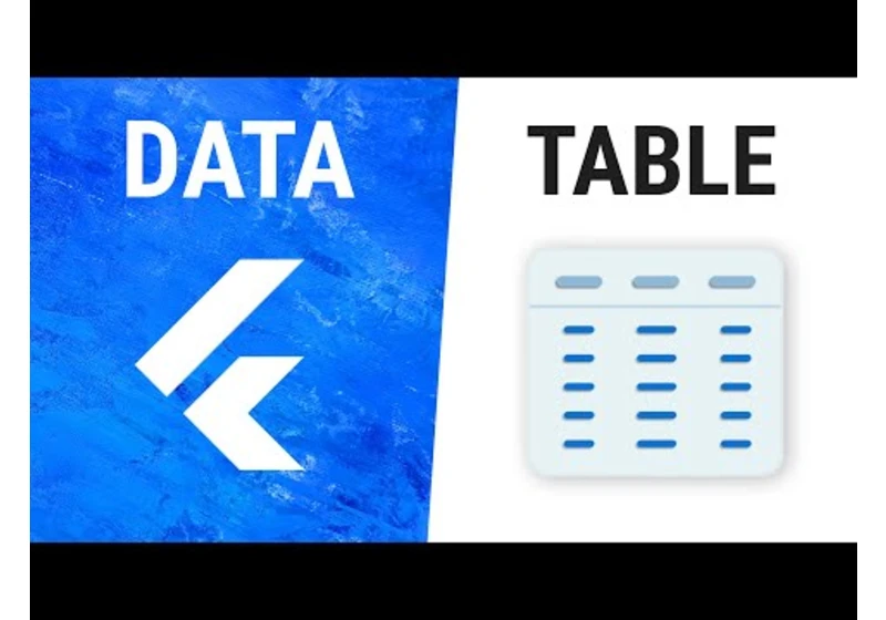 Flutter DataTable Widget