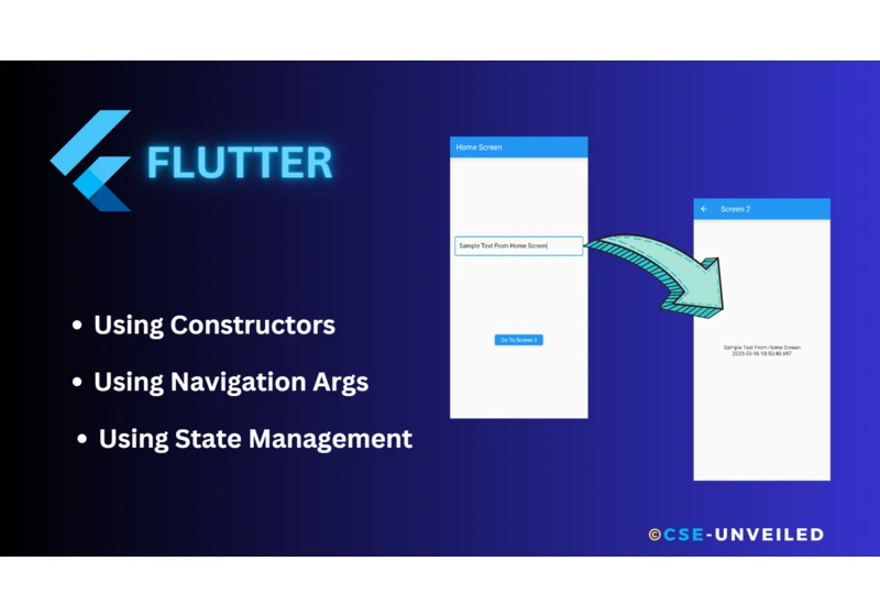 Share Data Between Screens - Flutter