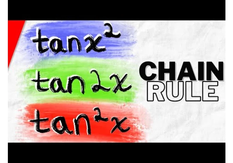 Derivative of tan(x^2), tan^2(x), and tan(2x) with Chain Rule | Calculus 1 Exercises