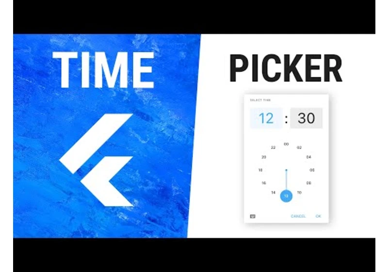Flutter TimePicker Widget