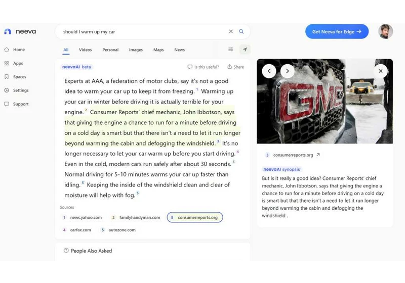 Neeva’s AI-powered search engine showcases its sources