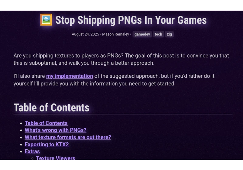 Stop Shipping PNGs in Your Games