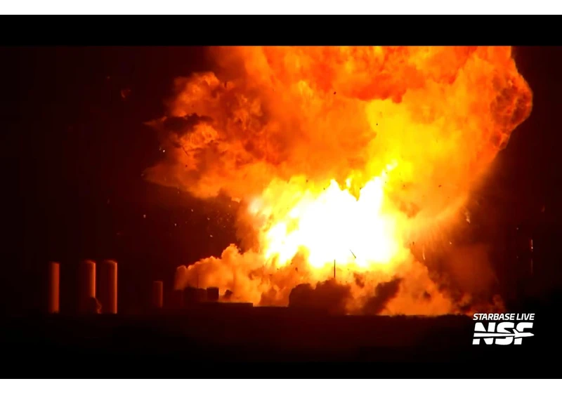 SpaceX's Starship explodes on the ground during a routine test