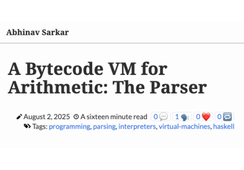 A Bytecode VM for Arithmetic: The Parser