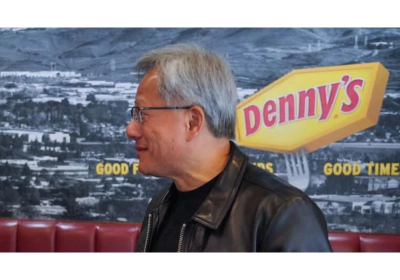 Nvidia CEO Balances 10 Plates, Serves Food at Crowded Denny’s Event